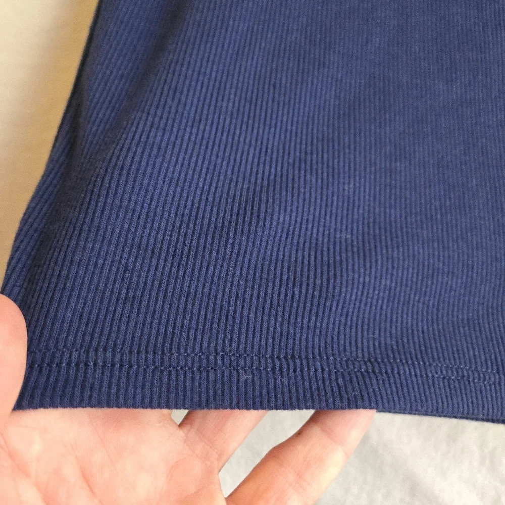 Lulus Connelly Navy Blue Ribbed Long Sleeve Bodycon Midi Dress - Picture 7 of 13